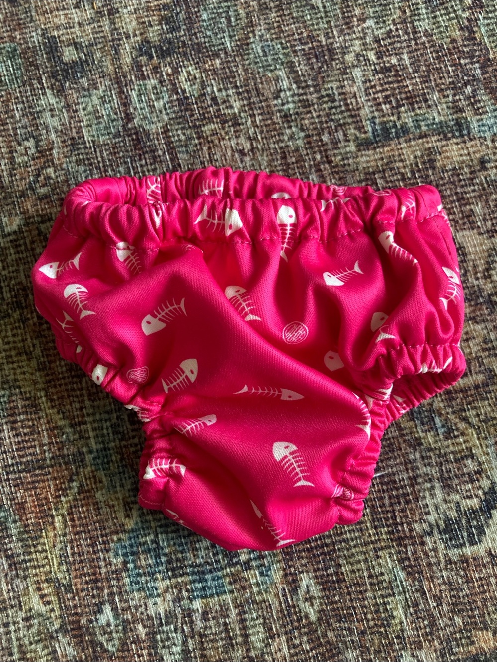 4/$20 Charlie Banana Hot Pink Fish Print Diaper Cover